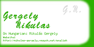 gergely mikulas business card
