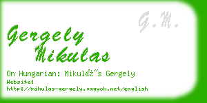 gergely mikulas business card